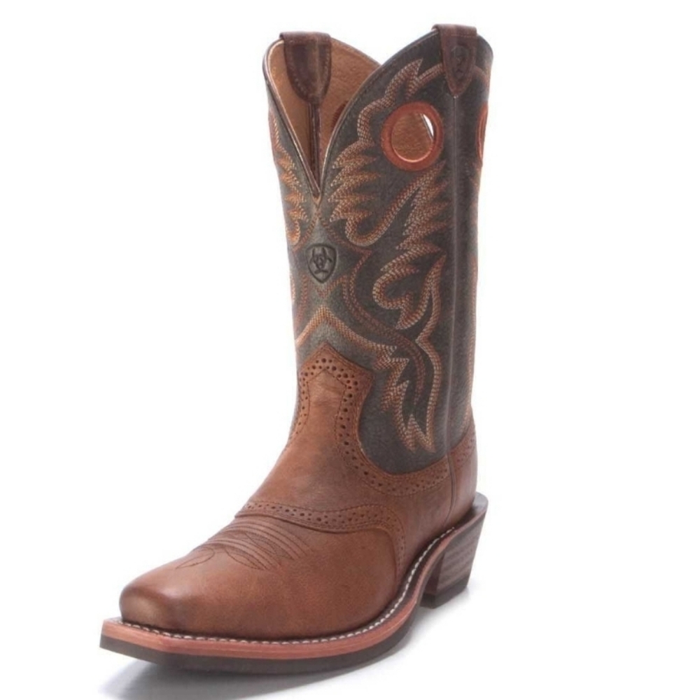 Ariat Mens Heritage Roughstock Two-tone Oiled‎ Leather Cowboy Boots Men's 13D